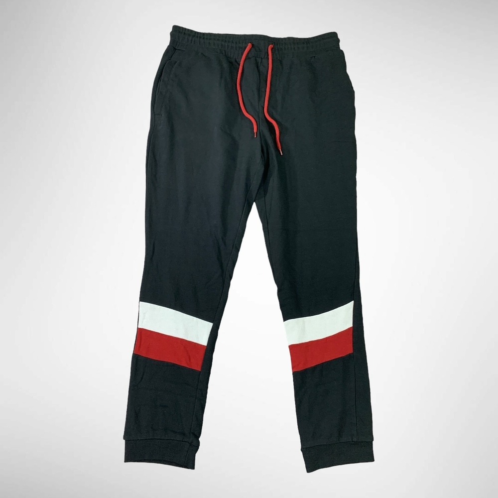 Buffalo David Bitton Joggers Mens Large Color Blocked Slim Stretch Drawstring